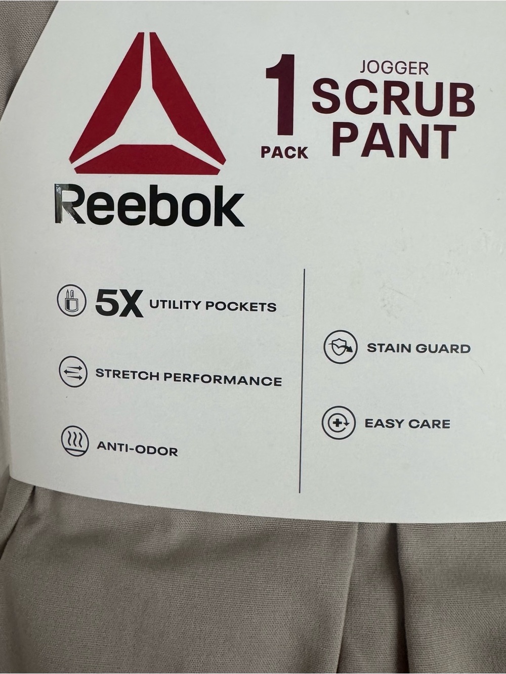 Reebok Tech Comfort Women's 3XL Scrub Jogger Pants Abbey Stone Stretch Pockets - Picture 7 of 14